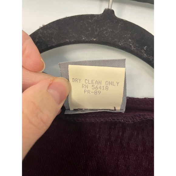 VTG Rabbit Designs Burgundy Sparkle Button Front Cardigan Tunic Petite Size 8 - Picture 5 of 11